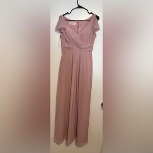 Elegant Pink Chiffon Dress